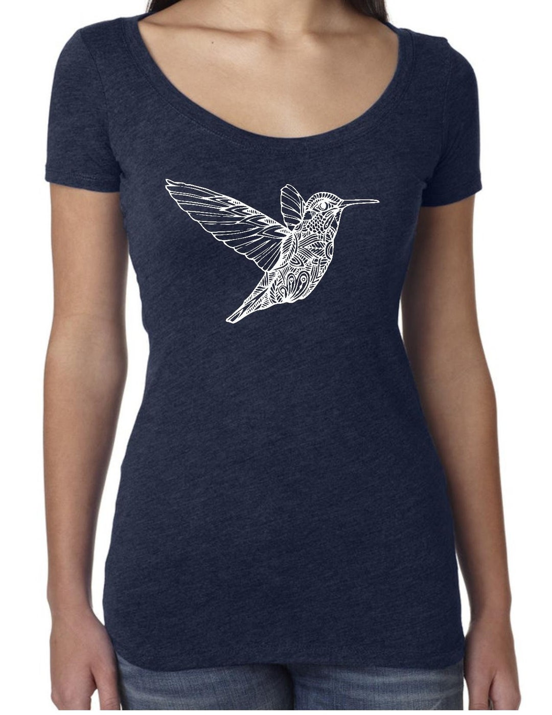 Hummingbird Mandala Scoop Neck T Shirt - Etsy
