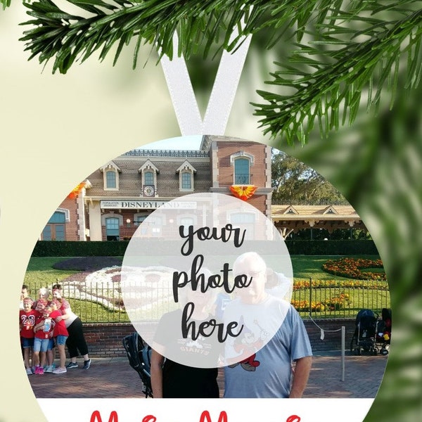 Disney Vacation Memory Ornament, Christmas ornament, Disney ornament, Disney Christmas, Photo ornament, Personalized ornament