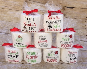Christmas toilet paper  White elephant gift  funny gift  gag gift