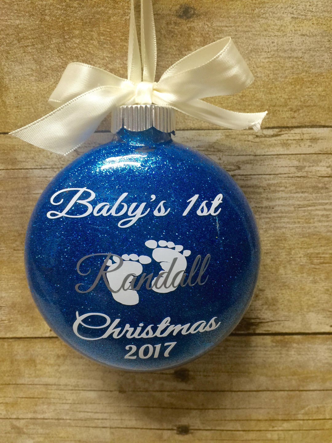 Baby's First Christmas Ornament. Baby's 1st Christmas. Baby's 1st