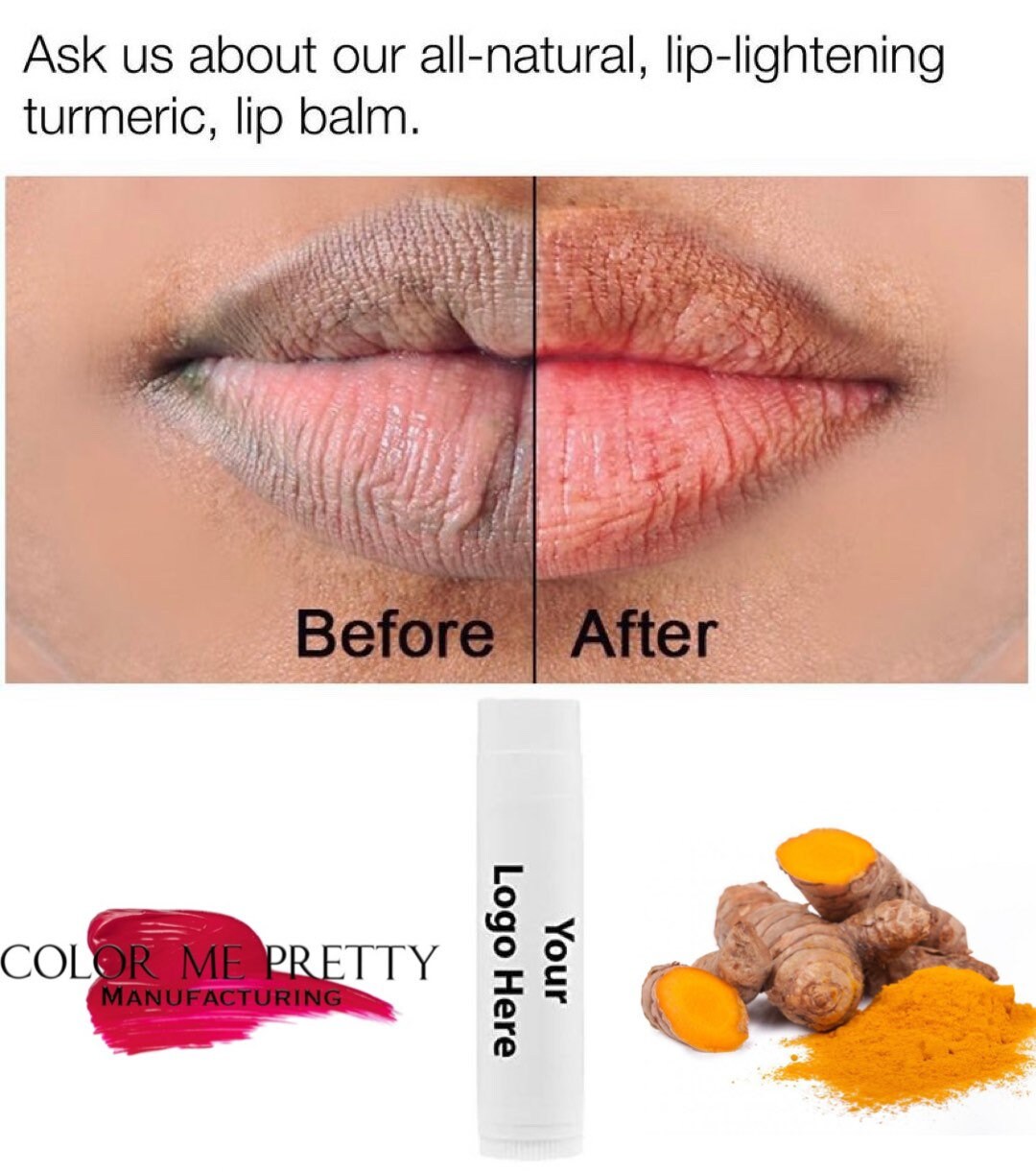 Turmeric lipbalm. Get rid of dark lips in 14 days. Etsy