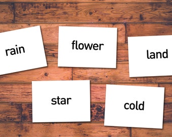 Flash Cards BUNDLE 1-300 Printable Sight Words Montessori - Instant Download
