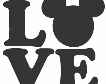 Mickey Disney Love Vinyl Laptop Car Yeti Tumbler Decal/ Sticker