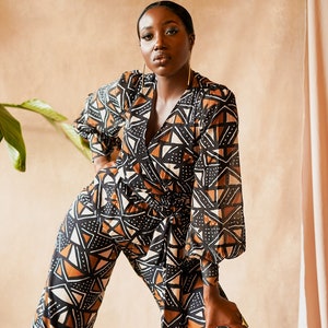 Tula African Print Mudcloth Print Jumpsuit image 2