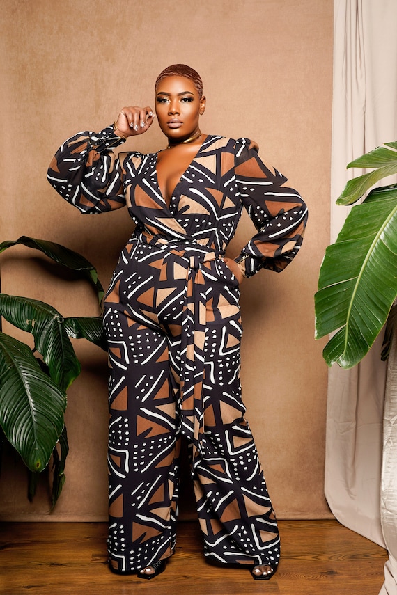African Print Playsuit rief