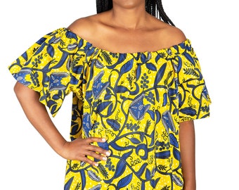 Flower - Off-the-shoulder African Dress