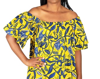 Flower - Off-the-shoulder African Dress