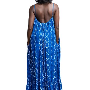 Indigo African Print Summer Dress