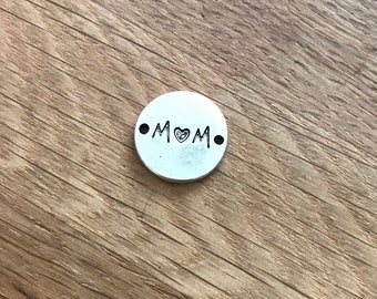 Mom Tag Silver Tone Charms