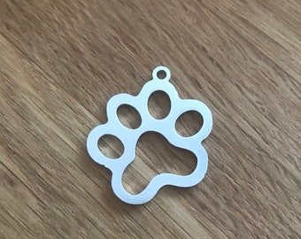 Paw Print Silver Tone Charmes