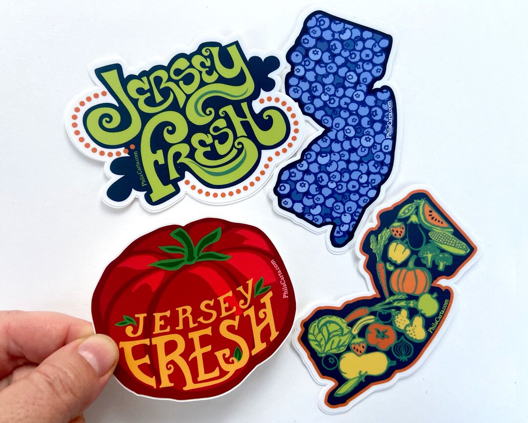New Jersey Sticker Pack NJ Stickers Jersey Fresh New Jersey Gifts New Jersey Decal / NJ Water