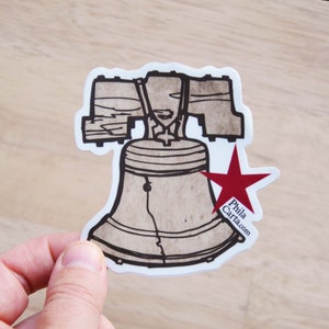 Adesivo Liberty Bell - Decalque Philly - Decalque Adesivo Filadélfia - Adesivo Philly - Presente para professor de história - Presentes para fãs de história dos EUA - Lembrança
