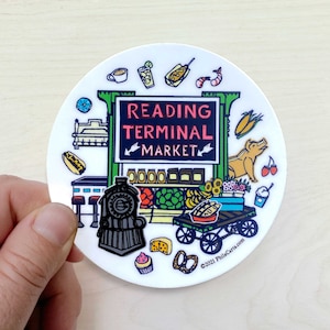 Reading Terminal Market Sticker - Philly Sticker - Philadelphia Stickers - South Philly Vinyl Decal - Philly Art - Pennsylvania Water Bottle