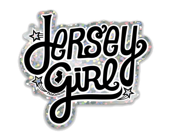 音良！ Plusd 手書きロゴ！Jersey Girl Jersey Girl Sticker - Jersey Girl Vinyl Decal - New Jersey Sticker