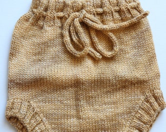 Hand Knitted Pure Wool Soaker/Nappy Cover - Large