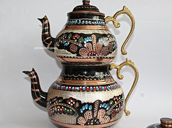 Te Turco Te Marroqui Cay Tetera Tetera Hecha A Mano Etsy