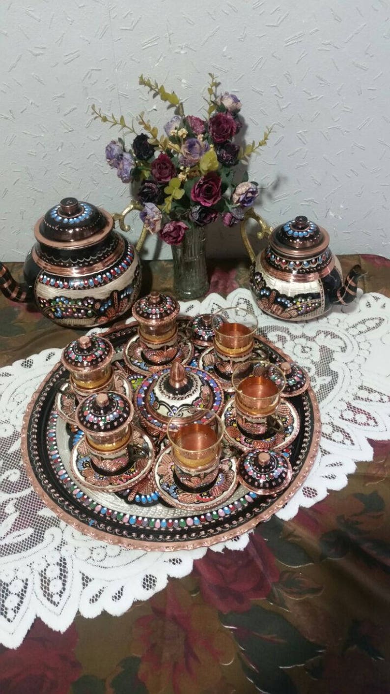 Turkish Tea Set Turkish Sets Tea Set Vintage Tea Set Tea Etsy