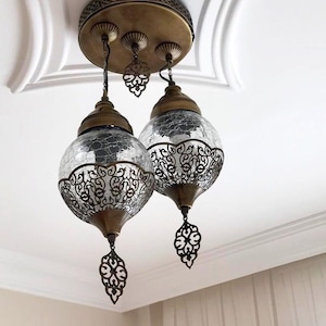 FREE SHIPPING Chandelier, Chandelier lighting, Foyer light, foyer lamp, Moroccan light, Moroccan lamp, handmade lamp, Turkish light,