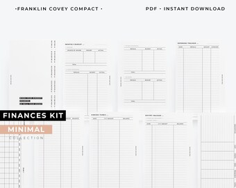 NEW : FC compact Finances Kit printable, Expenses tracker printable
