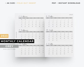 A6 Foldout Calendar - Etsy