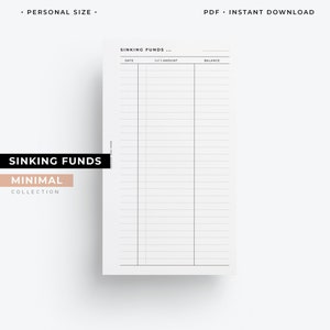 Personal Größe Sinkende Mittel druckbare, speichern Tracker druckbare Planer