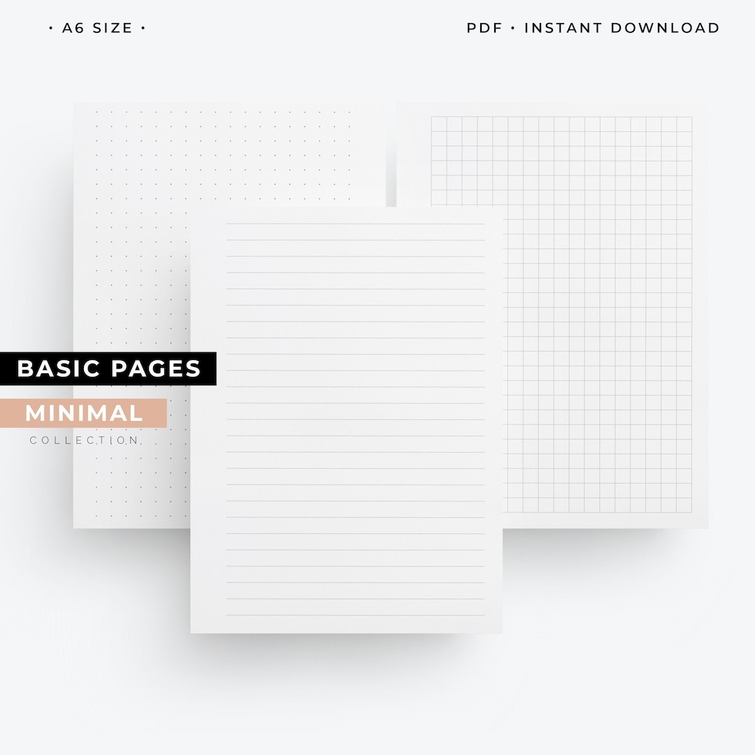 A6 Dot Grid Paper Printable, Lines & Graph Paper Printable, 5mm Dotted ...