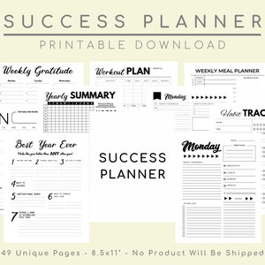Success Planner, Goal Setter, Goal Planning, Success Tracker, Template, Achievement Sheet, Journal, Productivity Tracker