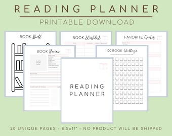 Reading Journal Printable PDF Download | Book Review Template | Reading ...
