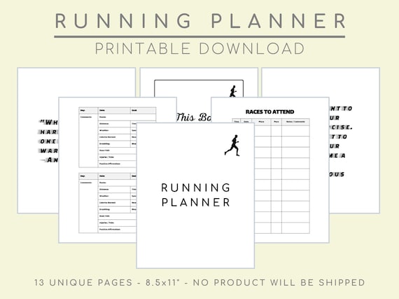 Running Planner, Running Calendar, Runners Journal, Runners High, Gifts, Quotes & Inspiration, Route Recovery, Log Kit