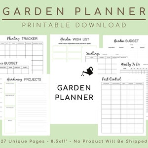 Garden Planner, Gardening Supplies, Garden Gifts, Gardening Accessories, Equipment, Plants Journal, Harvest Calendar