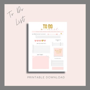 To Do List Template, Task Manager Printable, Day Organizer PDF, Daily ...