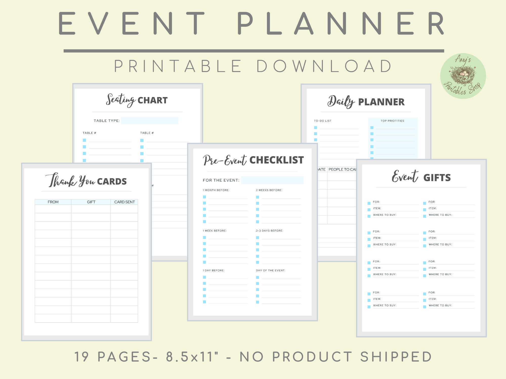Event Planner Party Planner Calendar Schedule Coordinator