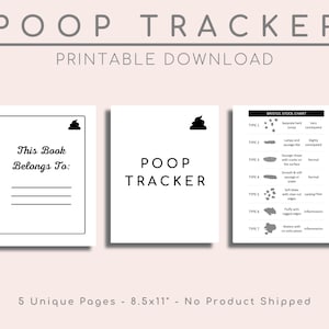 Kak-tracker, Bristol-grafiek, ontlastingsdagboek, soorten kak, afdrukbare stoelgang, IBS-logboek, kalender voor gezonde ontlasting