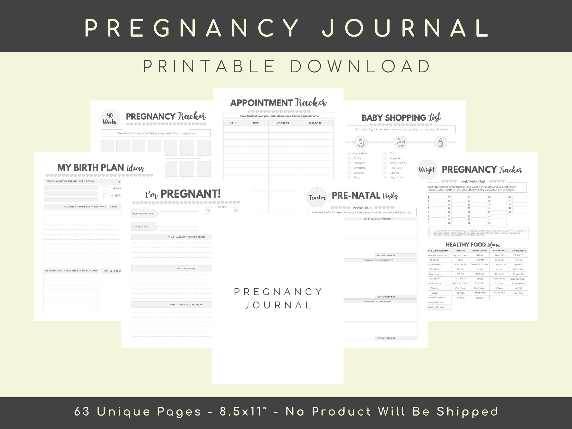 Pregnancy Tracker Week By Week Pregnancy Journal Mom To Be | Etsy