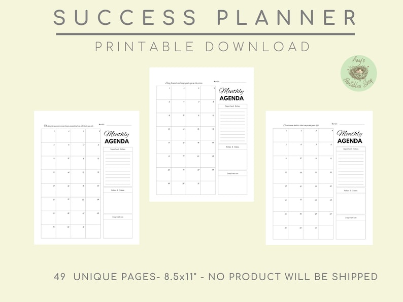 Success Planner Goal Setter Goal Planning Success Tracker Etsy