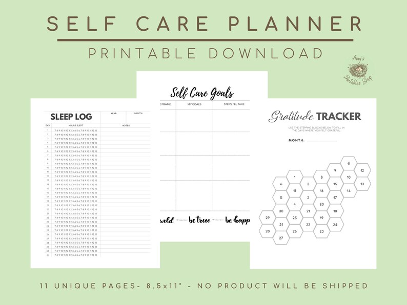 Self Care Planner Self Care Wheel Ideas Checklist Routine Etsy