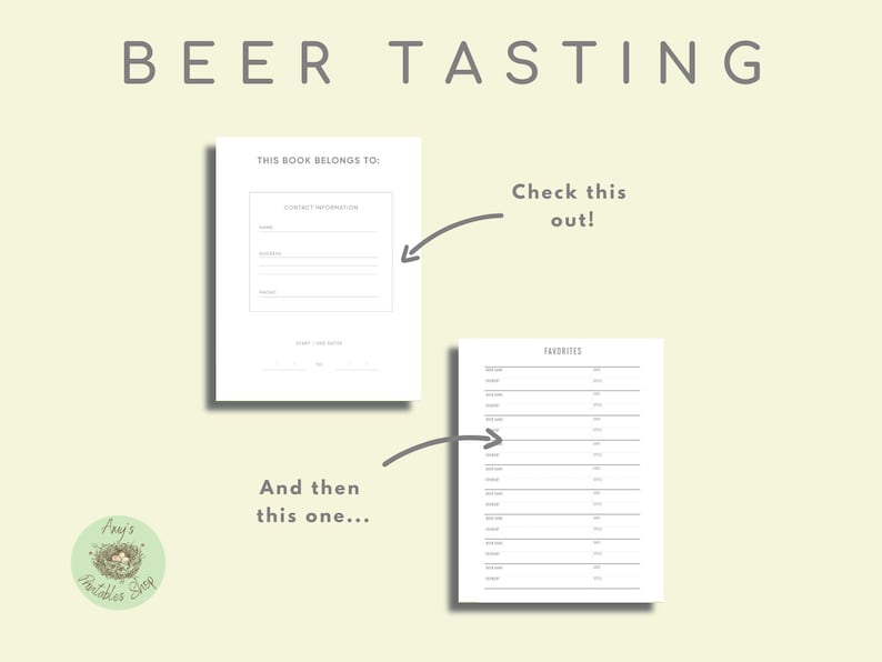 Beer Tasting Review Beer Gifts Scorecard Rating Sheets Etsy
