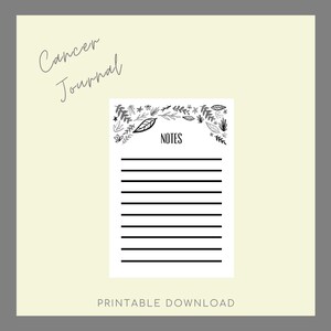 Cancer Journal, Chemotherapy Diary, Treatment, Chemo Log, Cancer ...