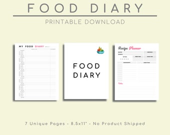Food Diary, Food Menu, Recipe Book, Recipe Cards, Menu Template, Weekly Meal Planner, Meal Plan Template, List