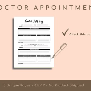 Doctor Appointment Journal, Health Care Wellness Notes, Medical ...