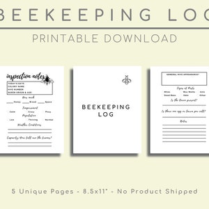 Beekeeping Log, Beekeeper Gift, Beehive Kit, Honey Bee Hive, Hive Inspection Notes, Beekeeping Supplies, Beekeeper Book