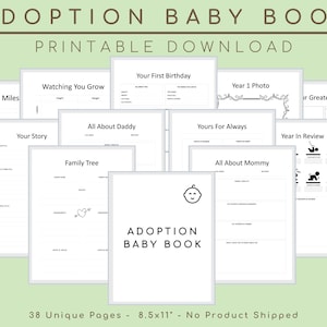 Adoption Baby Book, Newborn Adoption Day Memory Record, Your Story Keepsake Journal, From Parents