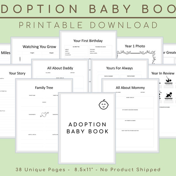 Adoption Baby Book, Newborn Adoption Day Memory Record, Your Story Keepsake Journal, From Parents