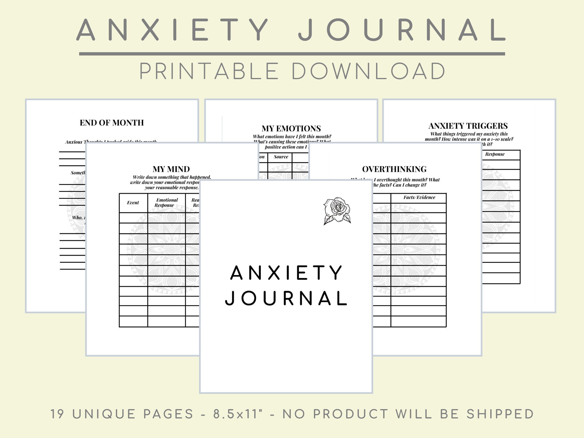 Anxiety Journal Anxiety Disorder Self Help Books Self Help Etsy UK