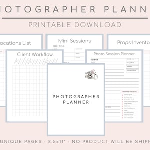 Fotograafplanner, fotografenplan, workflowdiagram fotosessie, bedrijfssjabloon fotografie