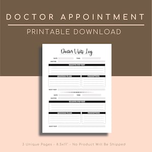 Doctor Appointment Journal, Health Care Wellness Notes, Medical ...