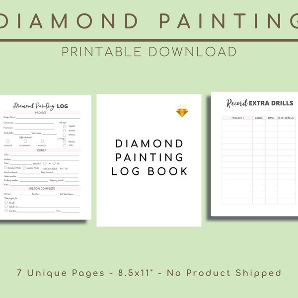 Diamond Painting Journal, DIY Paint By Diamonds Organizer, Project Planner, Notebook, Log, Tracker