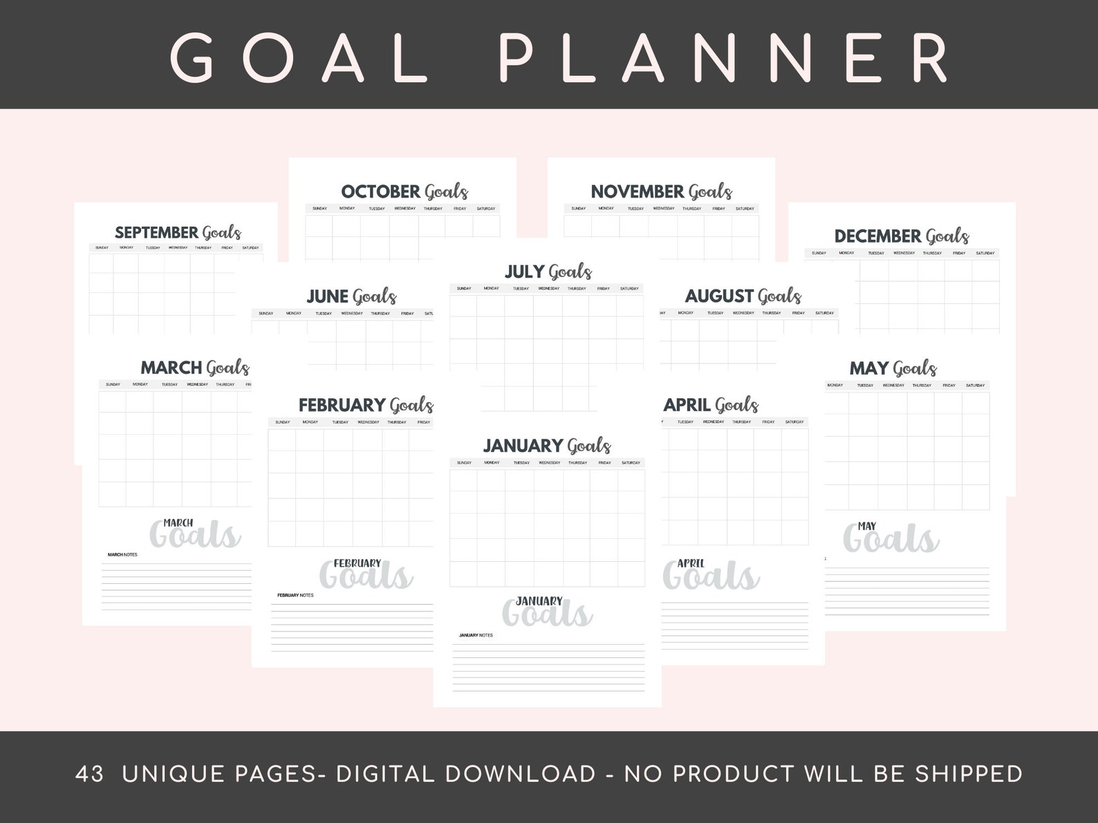 Goal Planner Goal Setting Worksheet Planner Personal - Etsy