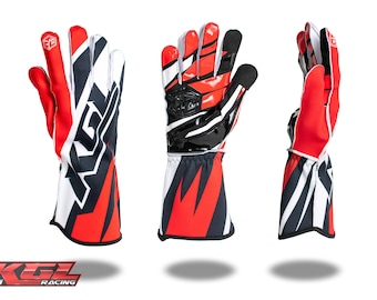 Phantom Grip (Red/Black/White) KGL Sim Racing Gloves