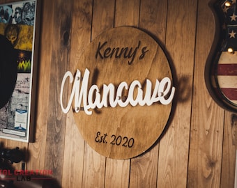 Custom Mancave Sign with your own name or text
